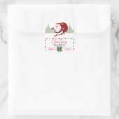 Santa’s Little Cozy Mood  Vierkante Sticker (Tas)