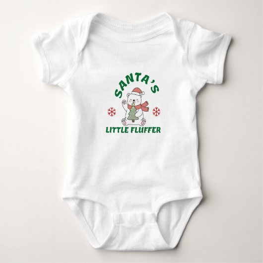 Santa’s Little Fluffer – Cute Christmas Character  Romper (Voorkant)