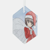 Santa’s Little Helper Glas Ornament (Voorkant links)