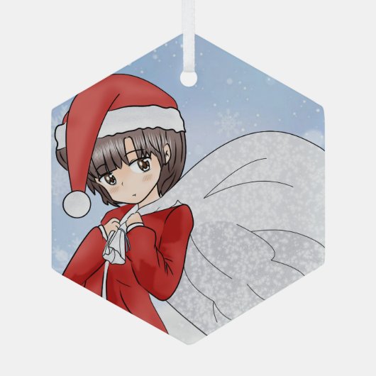 Santa’s Little Helper Glas Ornament (Achterkant)