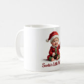 Santa’s Little Helper Mug – Cute Baby Christmas Koffiemok (Voorkant links)