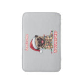 Santa’s Little Troublemaker Pug Bath Mat (Voorkant Verticaal)