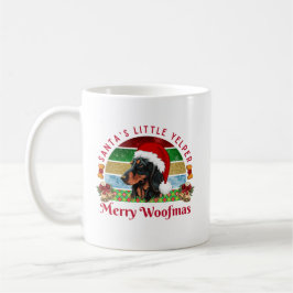 Santa’s Little Yelper, Funny Dachshund Christmas Koffiemok