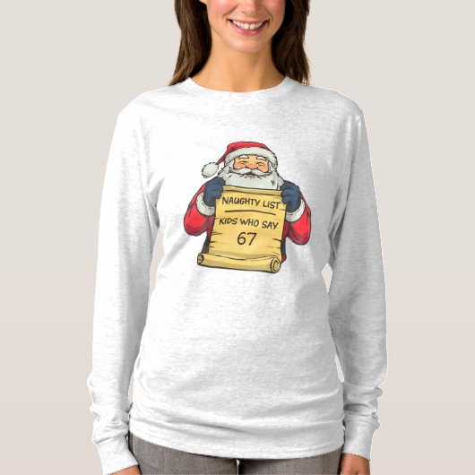 Santa’s Naughty List 6 7– Funny Christmas T-shirt (Voorkant)