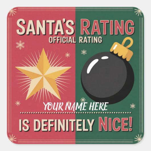 Santa’s Naughty & Nice List Sticker (Voorkant)