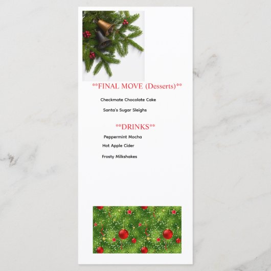 Santa’s Next Move – Funny Chess Christmas Menu Car (Achterkant)