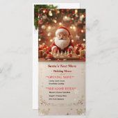 Santa’s Next Move – Funny Chess Christmas Menu Car (Voorkant / Achterkant)