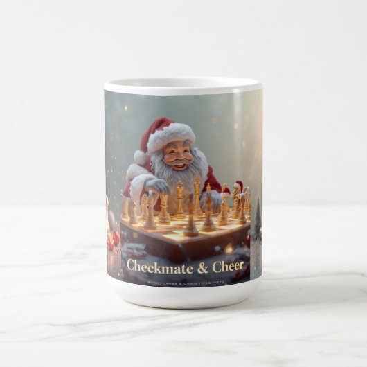 Santa’s Next Move – Funny Chess Christmas Mug for  Koffiemok (Center)