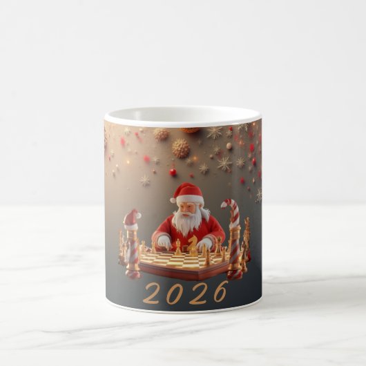 Santa’s Next Move – Funny Chess Christmas Mug for  Koffiemok (Center)