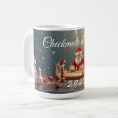 Santa’s Next Move – Funny Chess Christmas Mug for Koffiemok (Voorkant links)