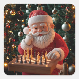 Santa’s Next Move – Funny Chess Christmas Sticker