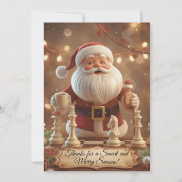 Santa’s Next Move – Funny Chess Christmas Thank Yo Bedankkaart