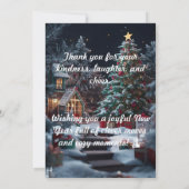 Santa’s Next Move – Funny Chess Christmas Thank Yo Bedankkaart (Achterkant)