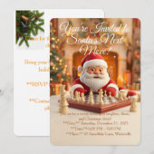 Santa’s Next Move – Funny Christmas Chess Party In Kaart (Voorkant / Achterkant)