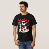 Santa’s On a Roll – Skateboard Christmas Design T-shirt (Voorkant volledig)