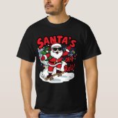 Santa’s On a Roll – Skateboard Christmas Design T-shirt (Voorkant)