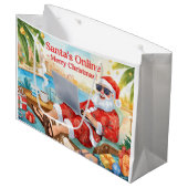Santa’s Online Computer Lovers Merry Christmas! Groot Cadeauzakje (Voorkant Gekanteld)
