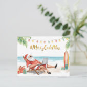 Santa’s Online Programmer Merry Christmas! Feestdagenkaart (Staand voorkant)