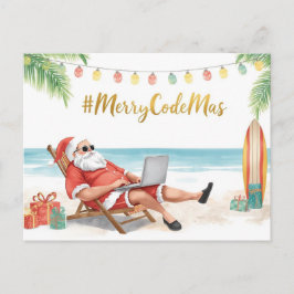 Santa’s Online Programmer Merry Christmas! Feestdagenkaart