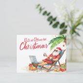 Santa’s Online Programmer Merry Christmas! Feestdagenkaart (Staand voorkant)