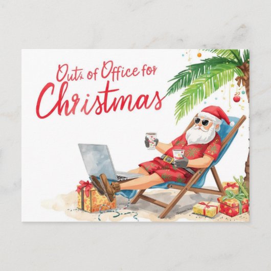 Santa’s Online Programmer Merry Christmas! Feestdagenkaart (Voorkant)