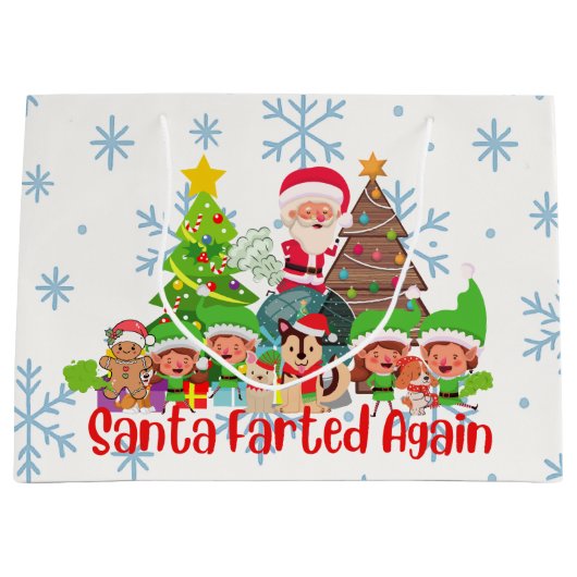 Santa’s Silent But Deadly Sleigh Ride Groot Cadeauzakje (Voorkant)