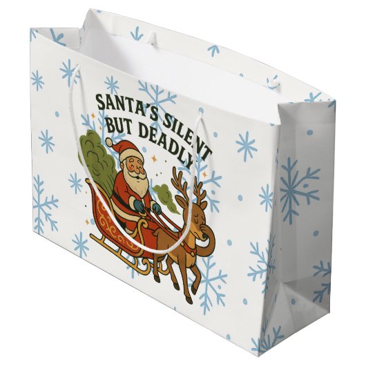 Santa’s Silent But Deadly Sleigh Ride Groot Cadeauzakje (Achterkant Gekanteld)