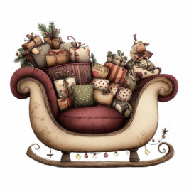 Santa’s Sleigh of Joy Staand Fotobeeldje