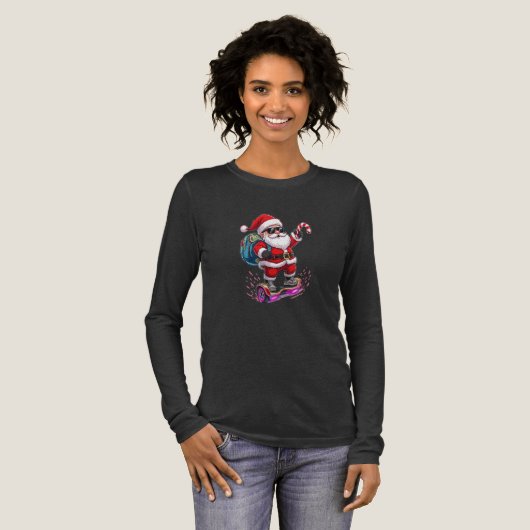 Santa’s Spin-Out Tri-Blend Shirt (Voorkant)