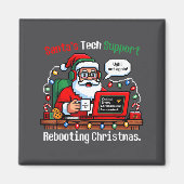 Santa s Support Tech Rebooting IT Computer Meme Magneet (Voorkant)