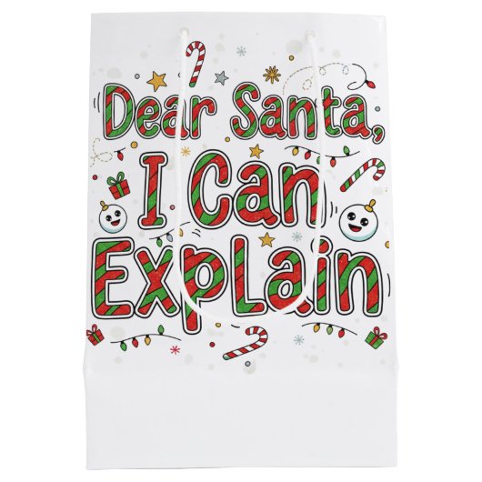 Santa’s Surprise Gift Bag Medium Cadeauzakje (Achterkant)