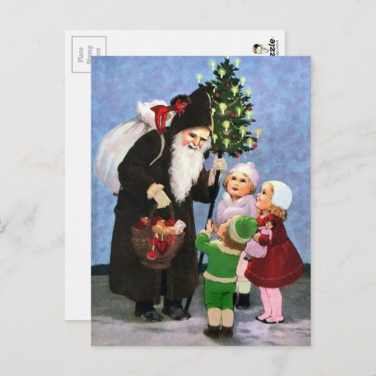  Santa Sack Krampus Briefkaart (Voorkant / Achterkant)