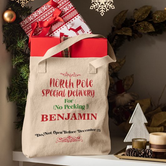 Santa Sack Noordpool Levering Kerstmis Tote Bag