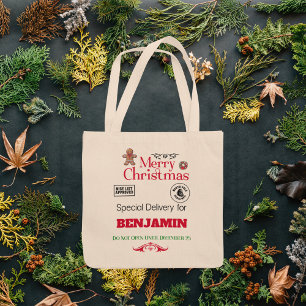 Santa Sack Noordpool Levering Vrolijk Kerstfeest Tote Bag