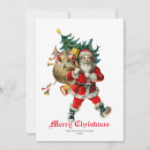  Santa Sack of Toys Non-Photo Holiday Card (Voorkant)