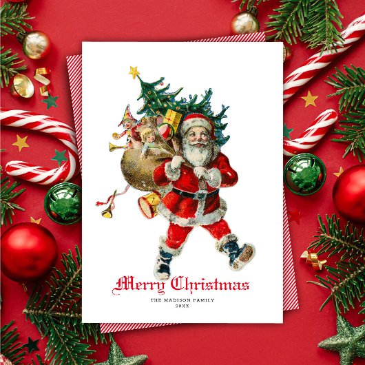 Santa Sack of Toys Non-Photo Holiday Card