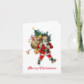  Santa Sack of Toys Non-Photo Holiday Card Notitiekaartje (Voorkant)