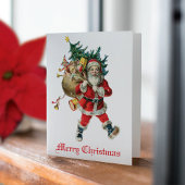 Santa Sack of Toys Non-Photo Holiday Card Notitiekaartje