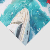 Santa Sailing – Tropical Christmas by the Sea Tissuepapier (Detail)