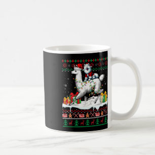Santa Samoyed Riding Llama Christmas Sweater Lover Koffiemok