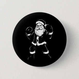 Santa Santa, Bokser Boksen Kickboksen Kerstmis Mar Ronde Button 5,7 Cm
