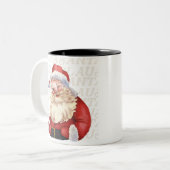 Santa Santa Claus Tweekleurige Koffiemok (Voorkant links)