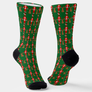 Santa Sasquatch en Jackalope kerstpatronen Sokken
