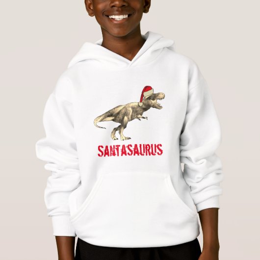 Santa saurus Kerstmis Dinosaur Scary T Rex Elf (Voorkant)