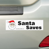 Santa Saves Bumper Bumpersticker (Op auto)