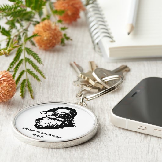 Santa saw your browser history - Keychain (Zijkant)