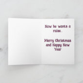 Santa Saw Your Wish List card Kaart (Binnen)