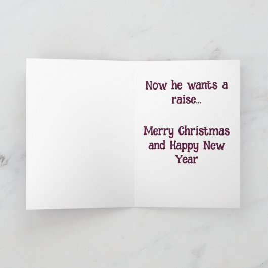 Santa Saw Your Wish List card Kaart (Binnen)