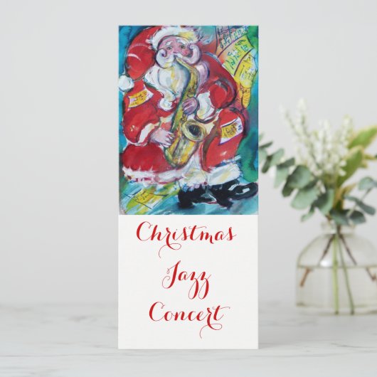 SANTA & SAX, CHRISTMAS JAZZ PARTY CONCERT PROGRAMM KAART (Staand voorkant)