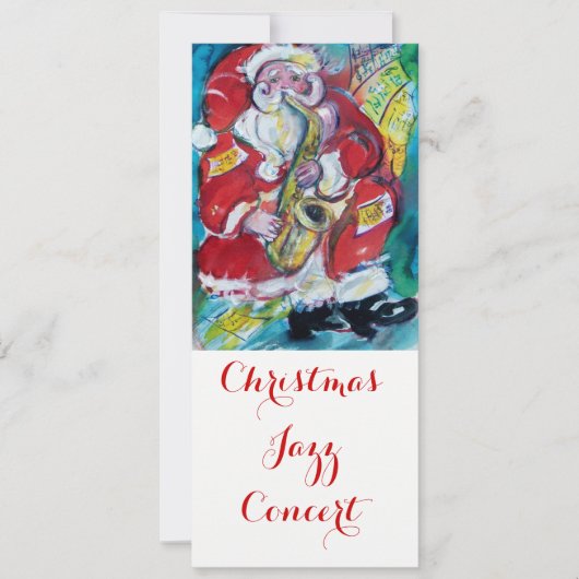 SANTA & SAX, CHRISTMAS JAZZ PARTY CONCERT PROGRAMM KAART (Voorkant)